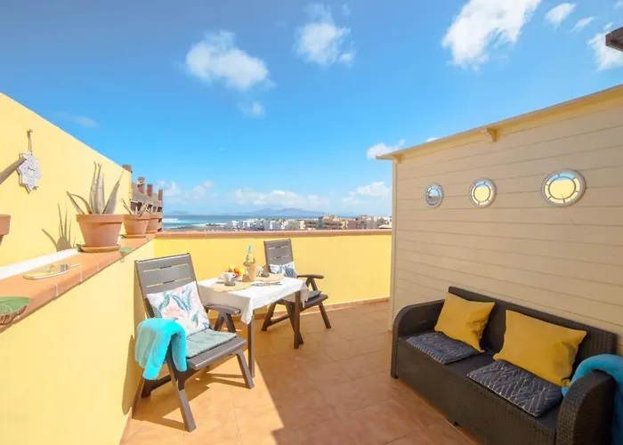 Sara E Gino Fuerteventura Carlos Penthouse Sea View & Terrace * Corralejo